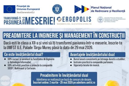 UMFST infiinteaza programul de licenta in invatamant dual Inginerie si management in constructii