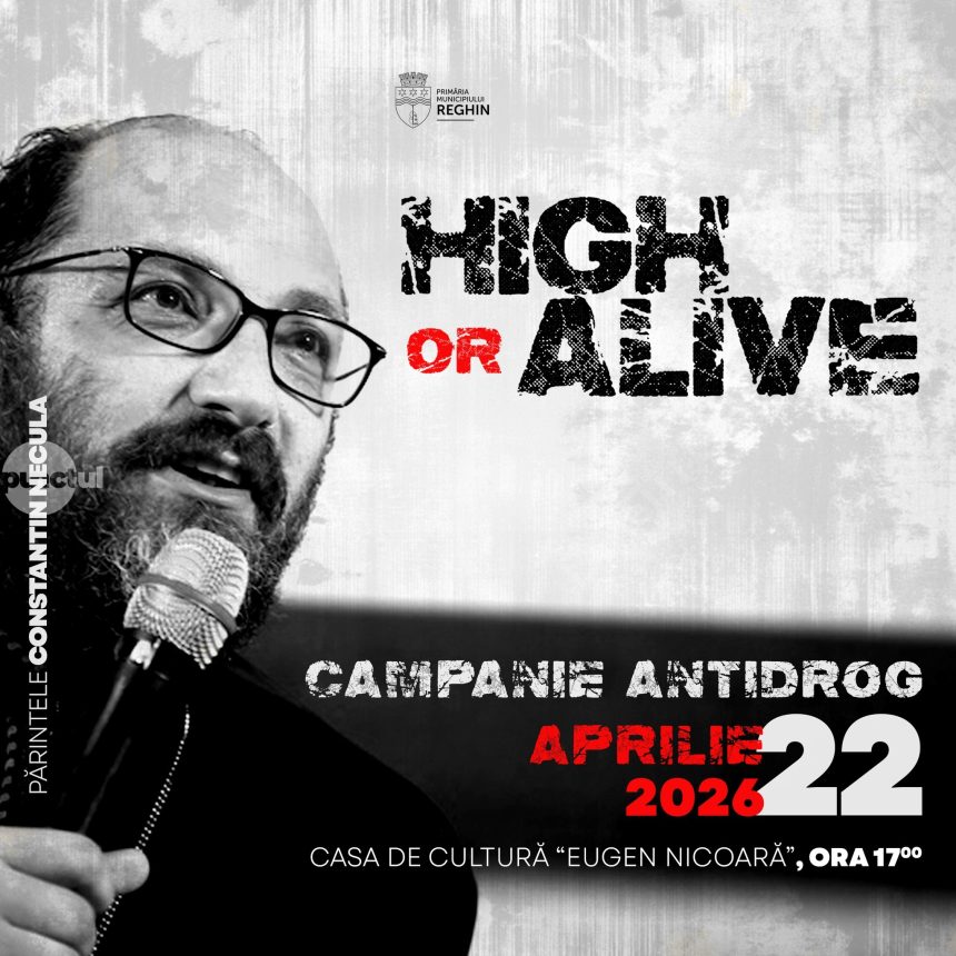 Parintele Constantin Necula invitat la Reghin in cadrul campaniei antidrog INALT sau VIVENT