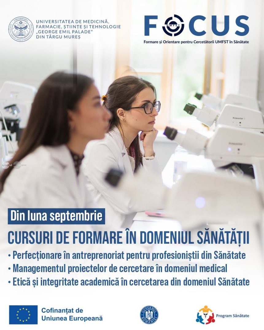 Cursuri de formare pentru dezvoltarea competentelor profesionale in domeniul Sanatatii oferite de UMFST