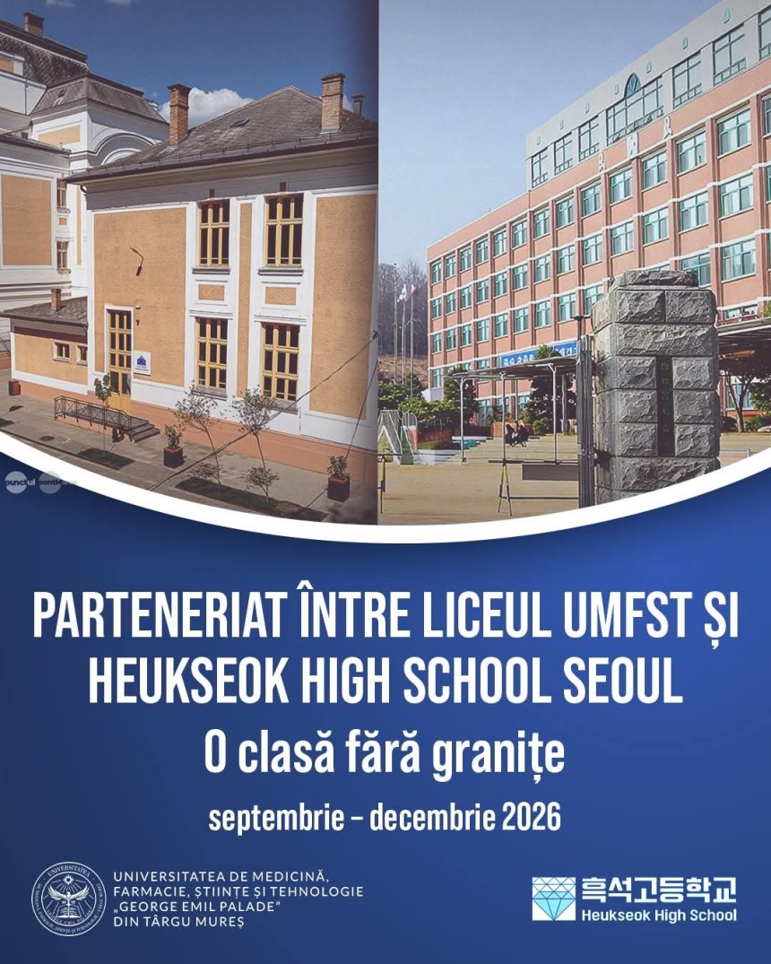 Parteneriat intre Liceul UMFST si Heukseok High School din Seul o clasa fara frontiere