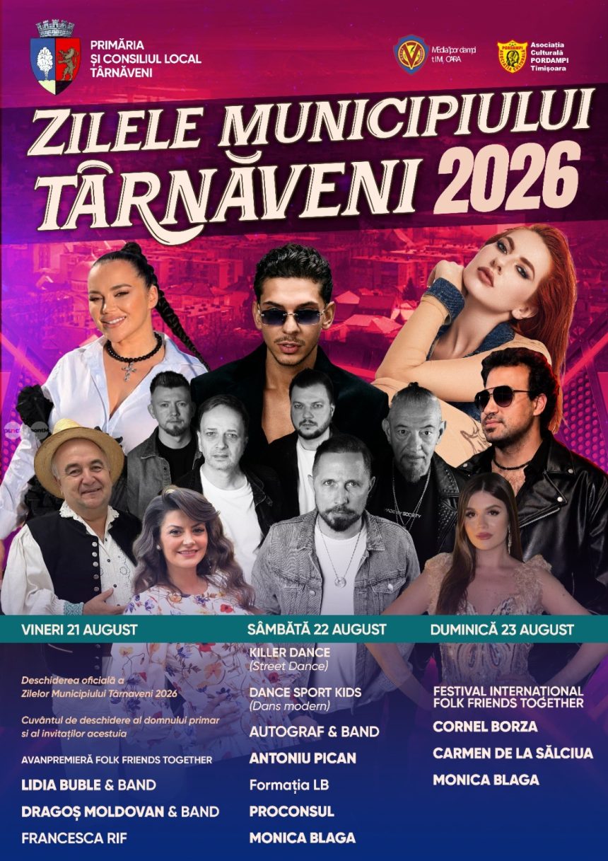 Zilele Municipiului Tarnaveni in acest sfarsit de saptamana