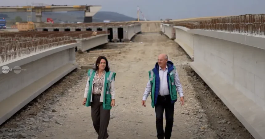 65% execuție și primii 6 km asfaltați pe Autostrada Unirii A8, sector Târgu Mureș