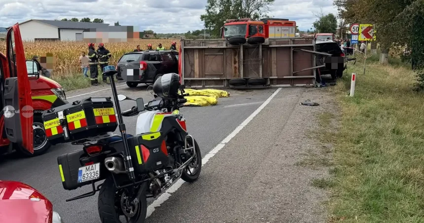 Accident grav pe DN 15 la Gornești: două persoane decedate și patru rănite