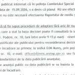 Anunț important privind protecția mediului înconjurător