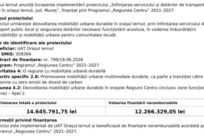 Lansare proiect: Înființarea și dotarea serviciului de transport public local în Iernut