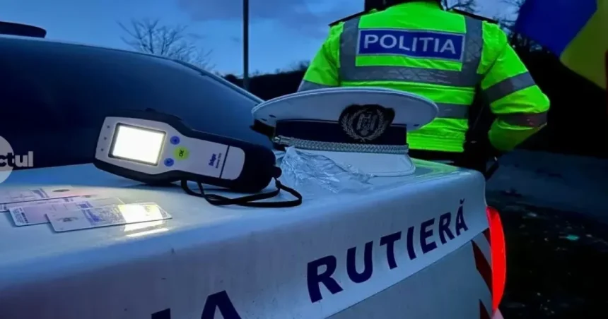 Polițiști români și europeni, exerciții de pilotaj pe circuitul de la Cerghid
