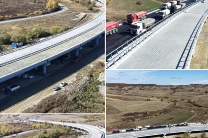 Începe asfaltarea pe cel mai lung viaduct de autostradă din România