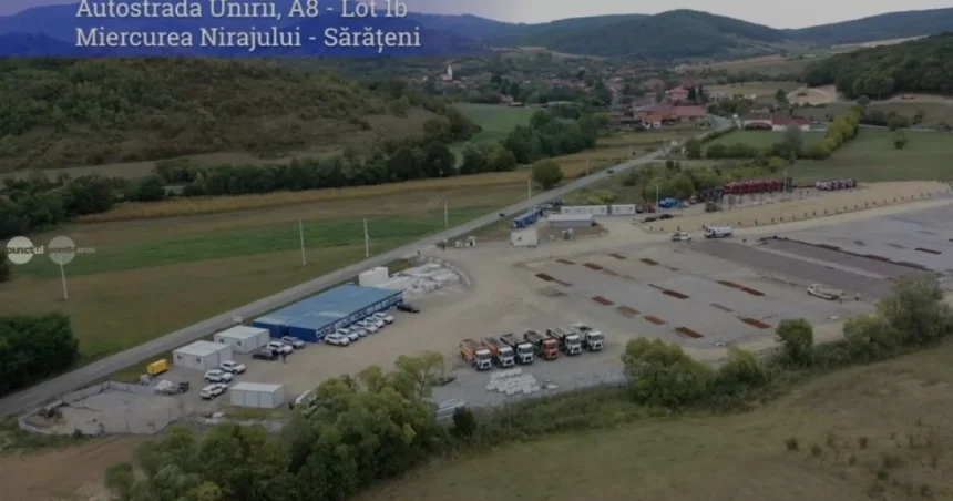 Primele tuneluri pe A8, în Mureș: încă 23,4 km pe lotul Miercurea Nirajului - Sărățeni