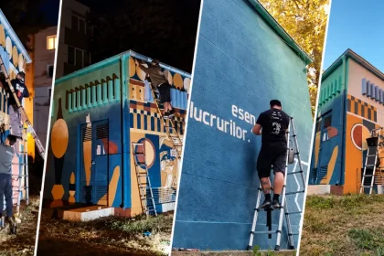 Puncte de transformare din Târgu Mureș, transformate în artă urbană inspirată de Brâncuși