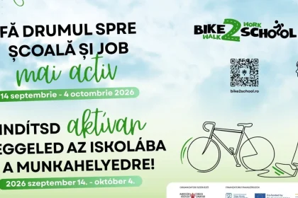 Șapte școli din Târgu Mureș se implică în campania „Bike/Walk 2 School” de anul acesta