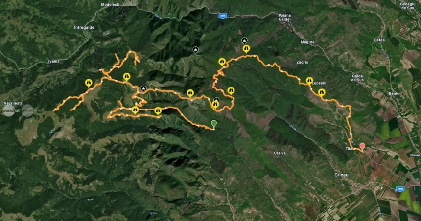 Traseu de 62 de kilometri prin Trascău pentru o zi întreagă de aventură de weekend